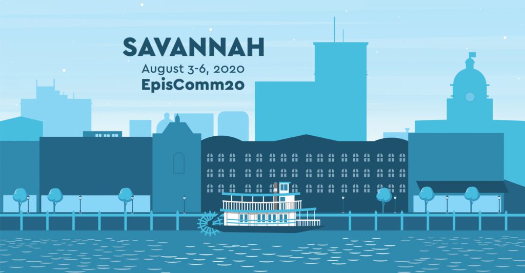 Illustration of Savannah, Georgia Skyline