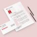 Logo Design featured on letterhead and envelope